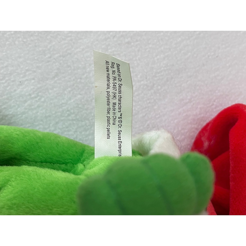 Vintage 2001 Dr Seuss The Grinch Santa Plush Hershey Kisses Sack 11 inch Toy - Picture 3 of 5